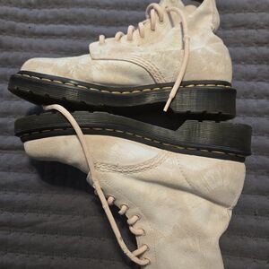 Dr. Martens Pale Pink Suede Pascal Lace-Up Boots